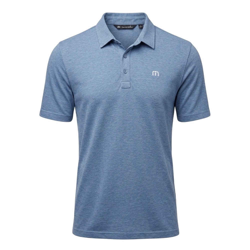 Travis Mathew Mens Golf Polo Shirt Blue Stripe Short Sleeve XL Made in Peru